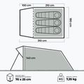 KADVA AIRcamp 3-person camping tent green 15