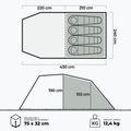 KADVA AIRcamp 4.4 4-person camping tent green 23