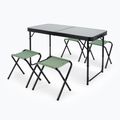Folding camping table + KADVA CAMP chairs table set for 4-6 people grey