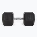 TREXO Hex 37.5 kg rubberised dumbbells 4
