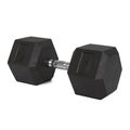 TREXO Hex 37.5 kg rubberised dumbbells 5