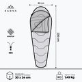 KADVA Mumio R sleeping bag right green 3