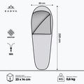Sleeping bag KADVA Light 600 R right navy blue 3