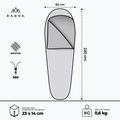 KADVA Light 600 L sleeping bag left grey 3