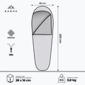 Sleeping Bag KADVA Light 800 R right navy blue 3