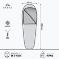 KADVA Light 800 L sleeping bag left grey 3