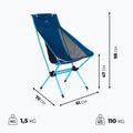 KADVA Sego Mid ultralight foldable camping chair blue 2