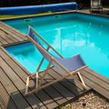 Garden lounger with adjustable backrest KADVA LSR01310 grey 5