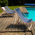 Garden lounger with adjustable backrest KADVA LSR01310 grey 6