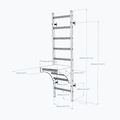 BenchK 212W white matte/oak gymnastics ladder 2