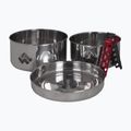 Alpinus Yucatan 2l, 1.5l and 0.6l steel hiking cookware set