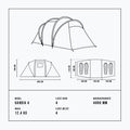Camping tent 4-person Alpinus Gandia 4 anthracite 10