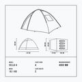 Camping tent 4-osobowy Alpinus Sella 4 anthracite 8