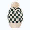 Children's winter cap KID STORY Merino green chessboard 2