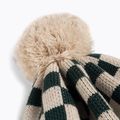 Children's winter cap KID STORY Merino green chessboard 3