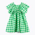 KID STORY children's dress Linen green grid 3