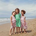 KID STORY children's dress Linen green grid 6