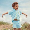 KID STORY Organic cotton terry set Shirt and shorts blue sky 11