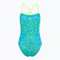 SWEEP Aqua Hippos women's one-piece swimsuit blue/yellow/green