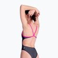 Women's one-piece swimsuit CLap Jednowarstwowy grey pink 2