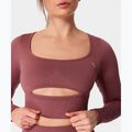 Women's training longsleeve Carpatree Dopamine Buzz Seamless rose/brown 4