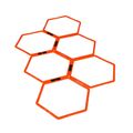 Yakimasport combined coordination wheels Hexa hoops 6 pcs orange 100268