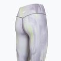 Women's training leggings 4F Solar Punk FNK F454 light yellow allover 10
