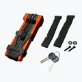 Bicycle lock GERDA Fold 1200W Neo foldable black/orange