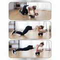 Automatic abdominal muscle exercise wheel with support HMS KA10 black 15