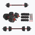 HMS SGP20 20kg black/red dumbbell set with barbell connection 2