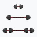 HMS SGP30 30kg black/red dumbbell set with barbell connection 2