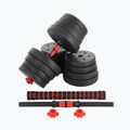HMS SGP30 30kg black/red dumbbell set with barbell connection 3
