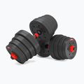HMS SGP30 30kg black/red dumbbell set with barbell connection 4