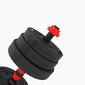 HMS SGP30 30kg black/red dumbbell set with barbell connection 7