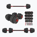 HMS SGP40 40kg black/red dumbbell set with barbell connection 2