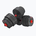 HMS SGP40 40kg black/red dumbbell set with barbell connection 4