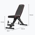 Workout bench with resistance cables HMS L1217 black 4