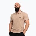 Men's polo shirt Octagon Legion Tipped Small Logo 3D Polo beige