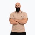 Men's polo shirt Octagon Legion Tipped Small Logo 3D Polo beige 3