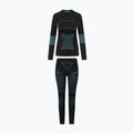 Women's thermal underwear set Viking Ilsa black/turquoise
