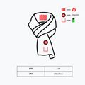 Glovii GA1W heated scarf white 8