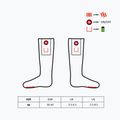 Glovii GQ4 white/red/grey heated slippers with socks 8
