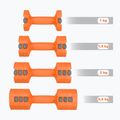 Adjustable dumbells HMS HL03 2 x 2,5 kg orange 4