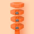 Adjustable dumbells HMS HL03 2 x 2,5 kg orange 6