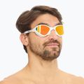 Swim goggles BuddySwim OzeanX Mirror white / orange 2