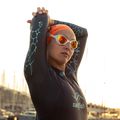 Swim goggles BuddySwim OzeanX Mirror white / orange 3