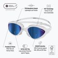 Swim goggles BuddySwim OzeanX Mirror white / blue 8