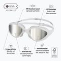 Swim goggles BuddySwim OzeanX Mirror white / silver 7