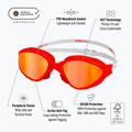 Swim goggles BuddySwim OzeanX Mirror red/white/ orange 2