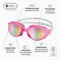 Swim goggles BuddySwim OzeanX Mirror pink/white/ iridium 2
